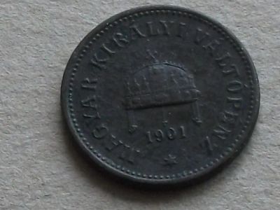 Лот: 19826906. Фото: 1. Монета 2 два филлер Венгрия 1901... Европа