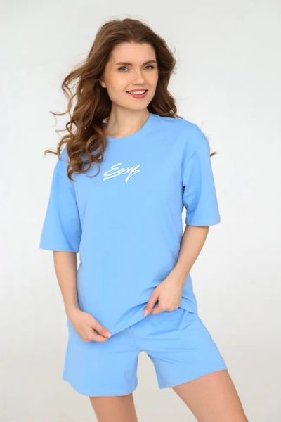 Лот: 20975405. Фото: 1. Костюм женский Изи голубой. Кеды, кроссовки, слипоны