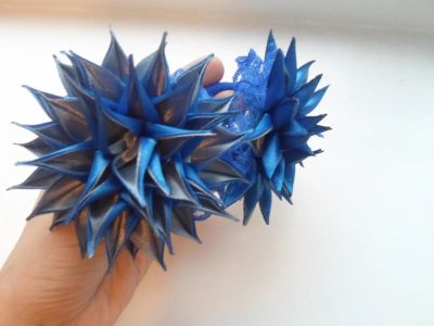 Лот: 8194919. Фото: 1. Банты (на резиночках) астры. Цветы из ткани