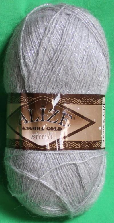 Лот: 8839548. Фото: 1. Пряжа Alize Angora Gold Simli... Ткани, нитки, пряжа