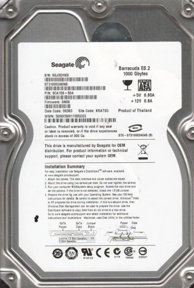 Лот: 4256876. Фото: 1. Надежный жесткий диск Seagate... Жёсткие диски (HDD)