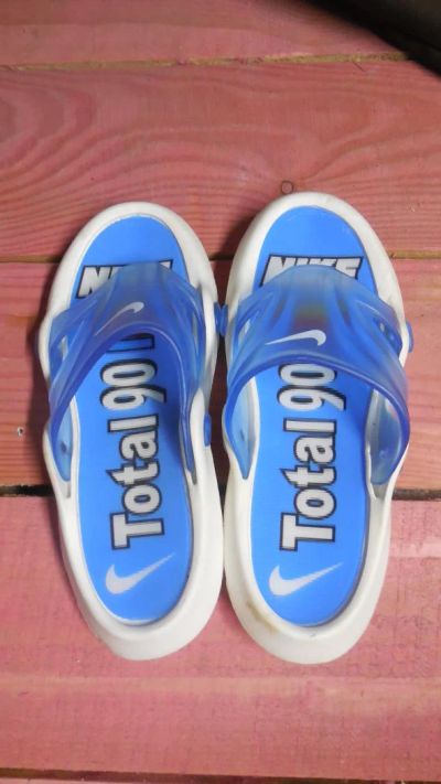 Лот: 8017008. Фото: 1. Сланцы шлепки шлепанцы Nike голубые... Шлепанцы, сланцы