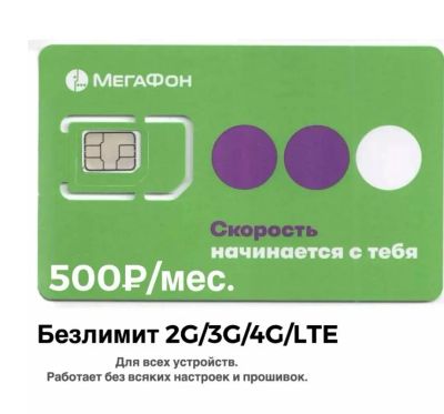 Лот: 21248573. Фото: 1. Мегафон безлимитный интернет для... SIM-карты, телефонные номера