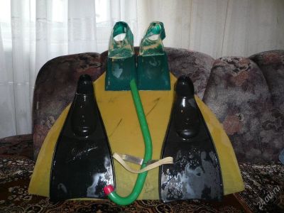 Лот: 59942. Фото: 1. Моноласта, ласты, трубка. Дайвинг, подводная охота