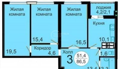 Лот: 20662367. Фото: 1. Красноярск Советский Батурина... Квартиры, студии