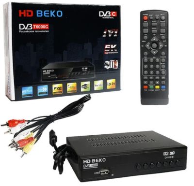 Лот: 17464995. Фото: 1. DVB-T2 ТВ приставка BEKO 5000... Цифровое, спутниковое ТВ