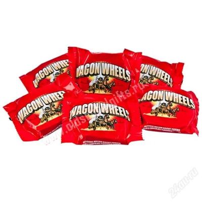 Лот: 1296564. Фото: 1. Вкусное печенье Wagon Wheels... Печенье, вафли, пряники