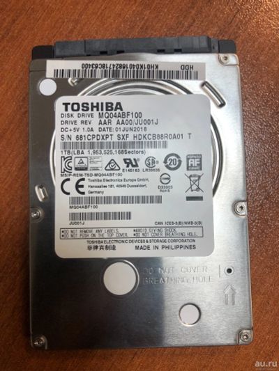 Лот: 17970618. Фото: 1. Жесткий диск Toshiba 1TB. Жёсткие диски