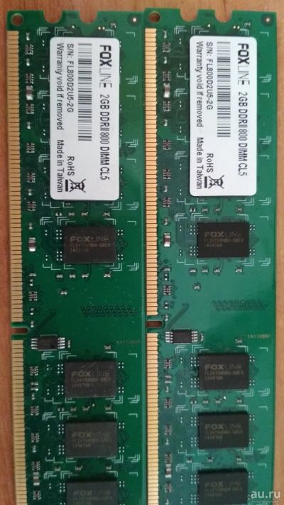 Лот: 13603936. Фото: 1. Оперативная память DDR2 2Gb Foxline. Оперативная память