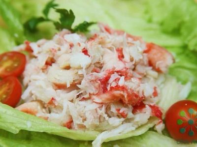 Лот: 4571296. Фото: 1. Салатное мясо камчатского краба... Икра, рыба, морепродукты
