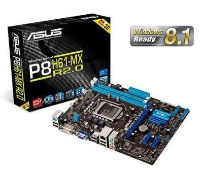 Лот: 12367872. Фото: 1. Материнская плата ASUS P8H61-MX... Материнские платы