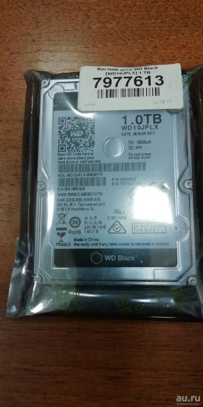 Лот: 14463004. Фото: 1. WD 2.5 1Tb WD10JPLX. Жёсткие диски (HDD)