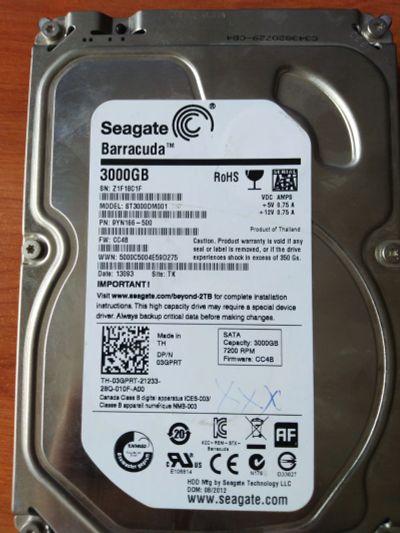 Лот: 17637861. Фото: 1. Жесткий диск Seagate 3Tb (есть... Жёсткие диски