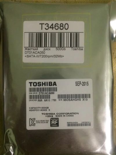 Лот: 7166736. Фото: 1. Жесткий диск Toshiba DT01ACA050... Жёсткие диски (HDD)