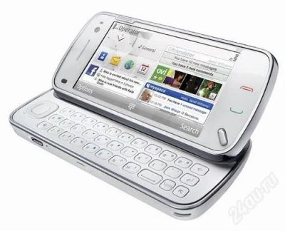 Лот: 883842. Фото: 1. Nokia N97 white - 2sim, TV, WiFi... Кнопочные мобильные телефоны
