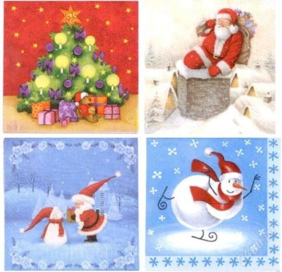 Лот: 2305495. Фото: 1. салфетки новогодние 5. Декупаж