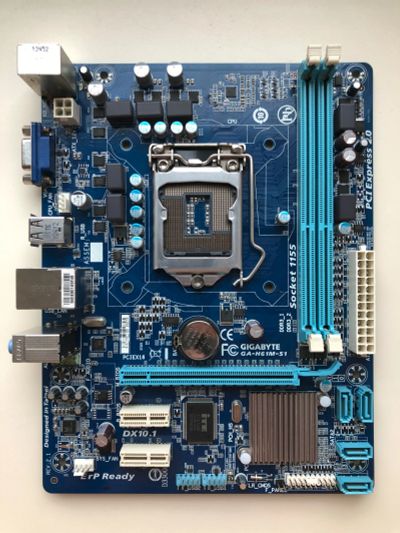 Лот: 20256649. Фото: 1. MB Gigabyte GA-H61M-S1 (iH61... Материнские платы