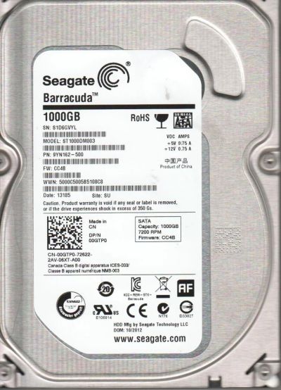 Лот: 7874841. Фото: 1. Жесткий диск 1TB - Seagate Desktop... Жёсткие диски