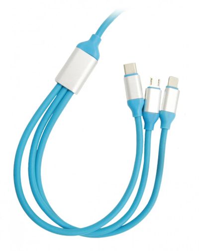 Лот: 16168676. Фото: 1. USB кабель 3 в 1 iPhone/microUSB... Дата-кабели, переходники