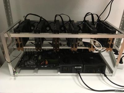 Лот: 10446755. Фото: 1. Майнинг ферма на 6 карт Asus Strix... Майнинг фермы, товары для майнинга