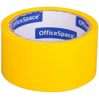 Лот: 20035339. Фото: 1. Скотч 48*40м.*45мкм. желтый OfficeSpace... Другое (канцелярские и офисные товары)