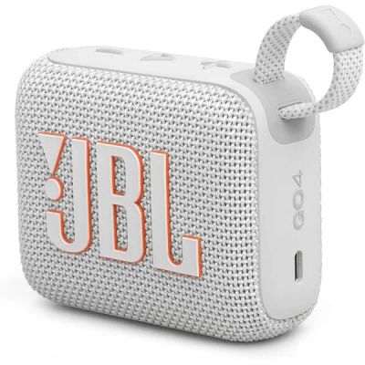 Лот: 24449273. Фото: 1. Портативная колонка JBL GO4 White. Портативные, беспроводные колонки