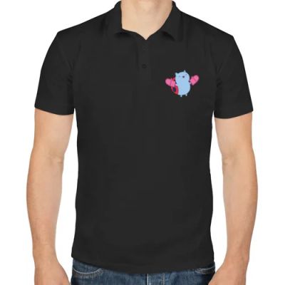 Лот: 6483984. Фото: 1. Мужская рубашка поло "Catbug... Футболки, поло