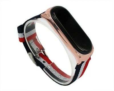 Лот: 20886207. Фото: 1. Ремешок Xiaomi Mi Band 3/4 canvas... Смарт-часы, фитнес-браслеты, аксессуары