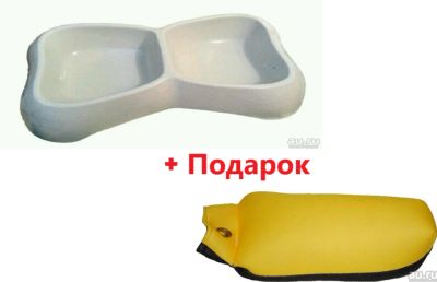 Лот: 11895961. Фото: 1. Миска для собак двойная + Подарок. Миски, лотки, наполнители