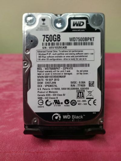 Лот: 23349067. Фото: 1. HDD 750 Gb/WD Black/SATA/2,5... Жёсткие диски (HDD)