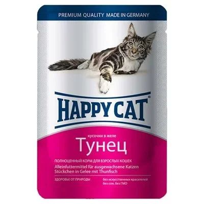 Лот: 13965893. Фото: 1. Happy Cat (Хэппи Кэт) Тунец 100г... Корма