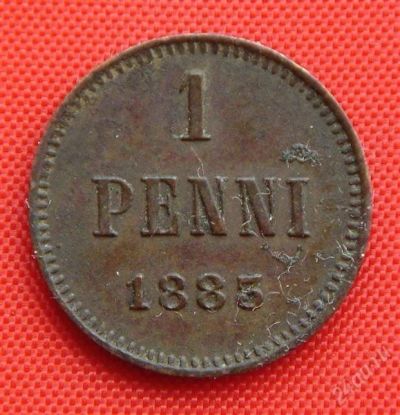 Лот: 1529800. Фото: 1. (№3) 1 пенни 1883 (Великое княжество... Россия до 1917 года