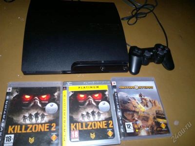 Лот: 1239733. Фото: 1. playstation 3 slim 120гб, прошивка... Игровые приставки, консоли