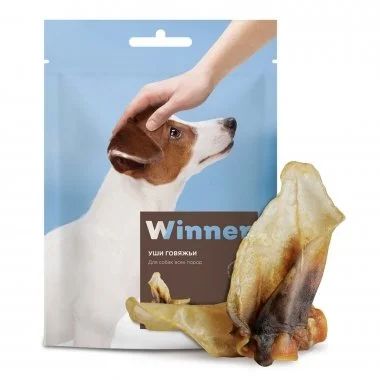 Лот: 13940994. Фото: 1. Лакомство Winner Уши говяжьи для... Корма