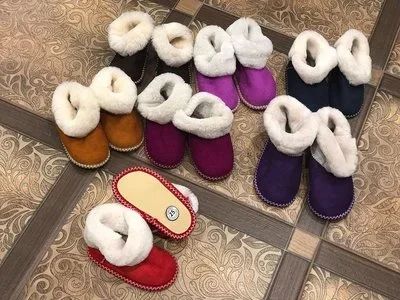 Лот: 12831072. Фото: 1. Чуни Детские Австралийская Овчина. Домашняя обувь