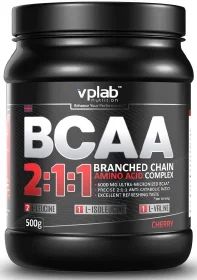 Лот: 9015018. Фото: 1. BCAA 2:1:1 vp lab 500g (спортивное... Спортивное питание, витамины