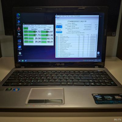 Лот: 17500990. Фото: 1. Ноутбук ASUS + SSD Crucial BX550... Ноутбуки