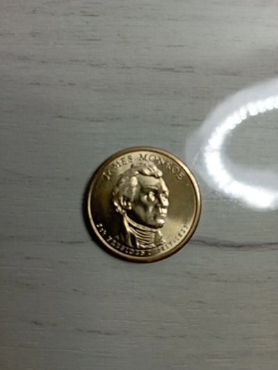 Лот: 19809091. Фото: 1. 1 доллар 5 й президент США Джэймс... Америка