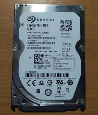 Лот: 14282923. Фото: 1. Жесткий диск Seagate Laptop Thin... Жёсткие диски (HDD)