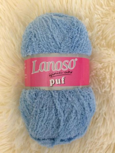 Лот: 11054306. Фото: 1. Пряжа Lanoso Polar Puf, 100%полиэстер... Ткани, нитки, пряжа