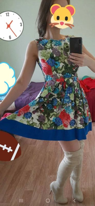 Лот: 15072965. Фото: 1. Цветное платьe s/m. Платья