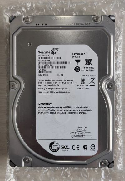 Лот: 19430766. Фото: 1. Seagate Barracuda XT HD3TB. Жёсткие диски (HDD)