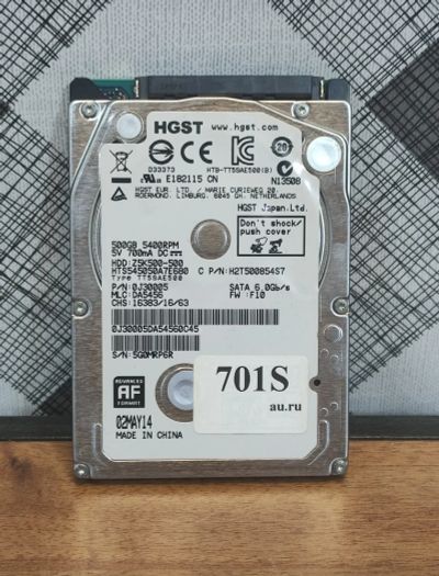 Лот: 19849445. Фото: 1. Жесткий диск SATA-III 2,5 HGST... Жёсткие диски (HDD)