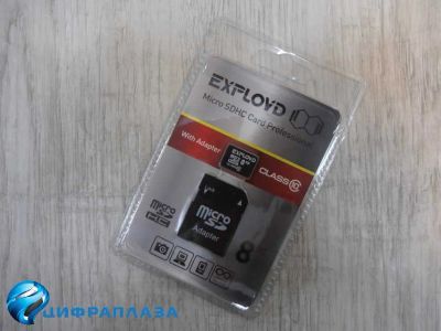 Лот: 20679731. Фото: 1. 8Gb карта памяти Exployd microSD... Карты памяти