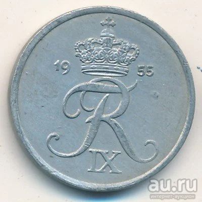 Лот: 9690493. Фото: 1. Дания 2 эре 1955 год. Европа
