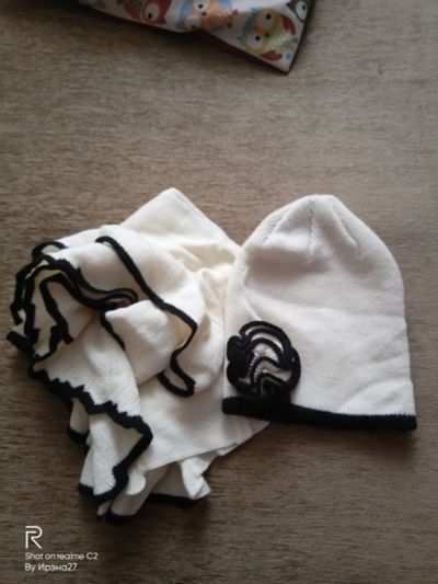 Лот: 16648050. Фото: 1. Комплект шапка и шарф. Шарфы, платки