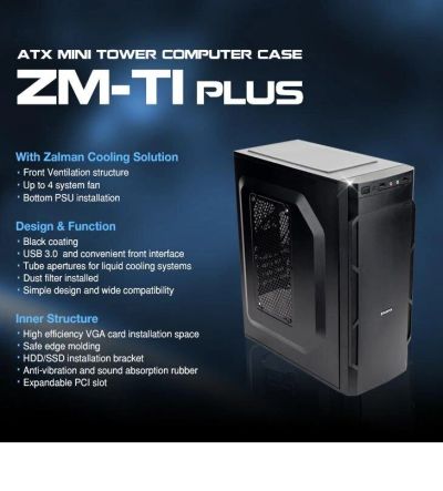 Лот: 10948830. Фото: 1. Корпус zalman zm-1t plus. Корпуса, блоки питания