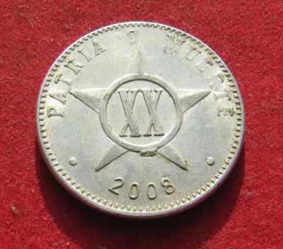 Лот: 19968664. Фото: 1. Куба 20 сентаво, 2008 г. Америка