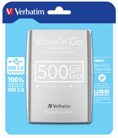 Лот: 19296775. Фото: 1. Внешний HDD 500 GB Verbatim Store... Внешние жесткие диски