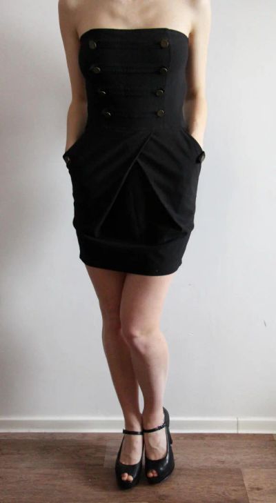 Лот: 7727772. Фото: 1. Платье мини без бретелей Zara... Платья